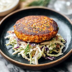 Köstlicher Lachs-Burger mit Salat