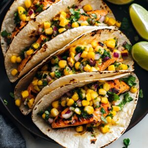 Lachs-Tacos mit Mango-Mais-Salsa